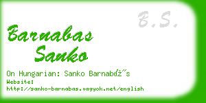 barnabas sanko business card